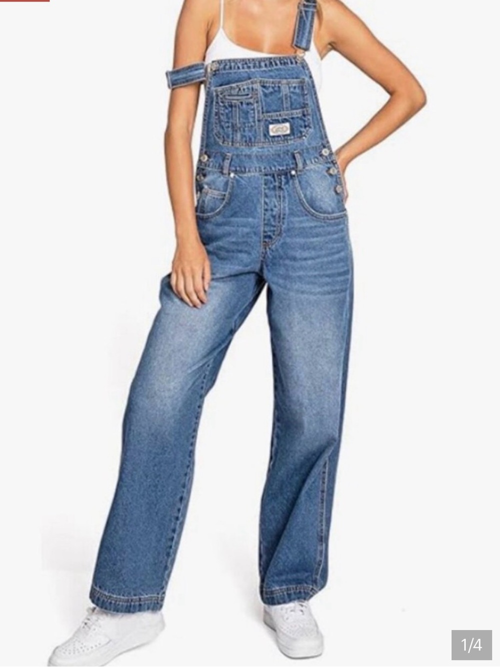 Classic Blue Denim Bib Overalls Jumpsuit
